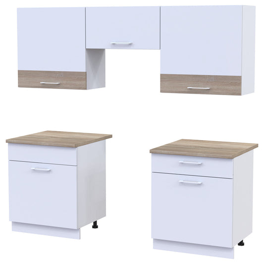 Кухня модульная Лея Doros 180х60х250 см Белый/Дуб сонома (DRS-011381)