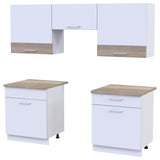 Кухня модульная Лея Doros 180х60х250 см Белый/Дуб сонома (DRS-011381)