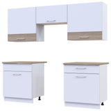 Кухня модульная Лея Doros 180х60х250 см Белый/Дуб сонома (DRS-011381)