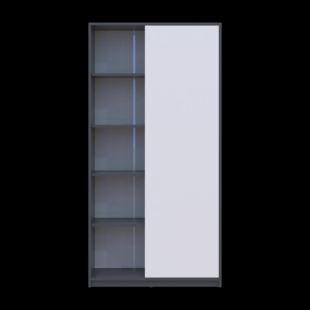 Распашный шкаф Doros Студент Графит/Белый 90х38х180 DRS-011623 (44900273)