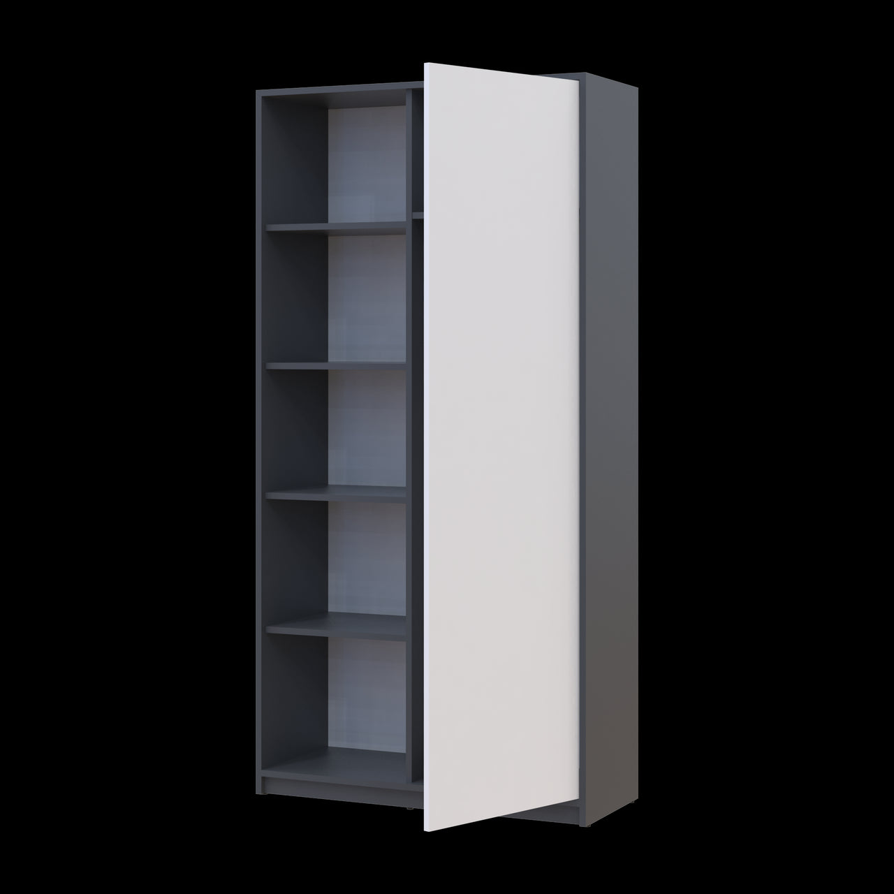 Распашный шкаф Doros Студент Графит/Белый 90х38х180 DRS-011623 (44900273)