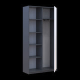 Распашный шкаф Doros Студент Графит/Белый 90х38х180 DRS-011623 (44900273)