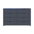 Комод Doros Рон 8 Графит 8 Ящиков 130х38х81 DRS-011775 (41516173)