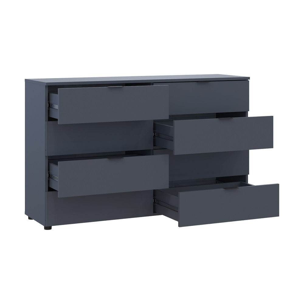 Комод Doros Рон 8 Графит 8 Ящиков 130х38х81 DRS-011775 (41516173)