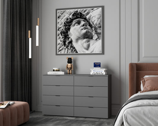 Комод Doros Рон 8 Графит 8 Ящиков 130х38х81 DRS-011775 (41516173)