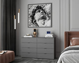 Комод Doros Рон 8 Графит 8 Ящиков 130х38х81 DRS-011775 (41516173)