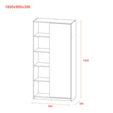 Распашный шкаф Doros Студент Дуб Сонома/Белый 90х38х180 DRS-011624 (40908067)