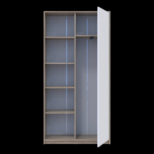 Распашный шкаф Doros Студент Дуб Сонома/Белый 90х38х180 DRS-011624 (40908067)