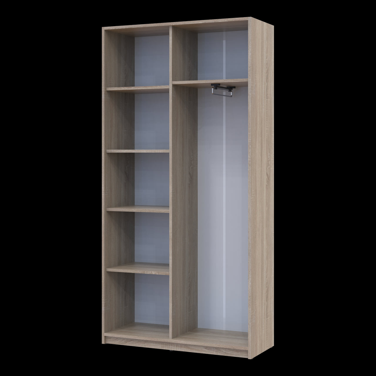 Распашный шкаф Doros Студент Дуб Сонома/Белый 90х38х180 DRS-011624 (40908067)