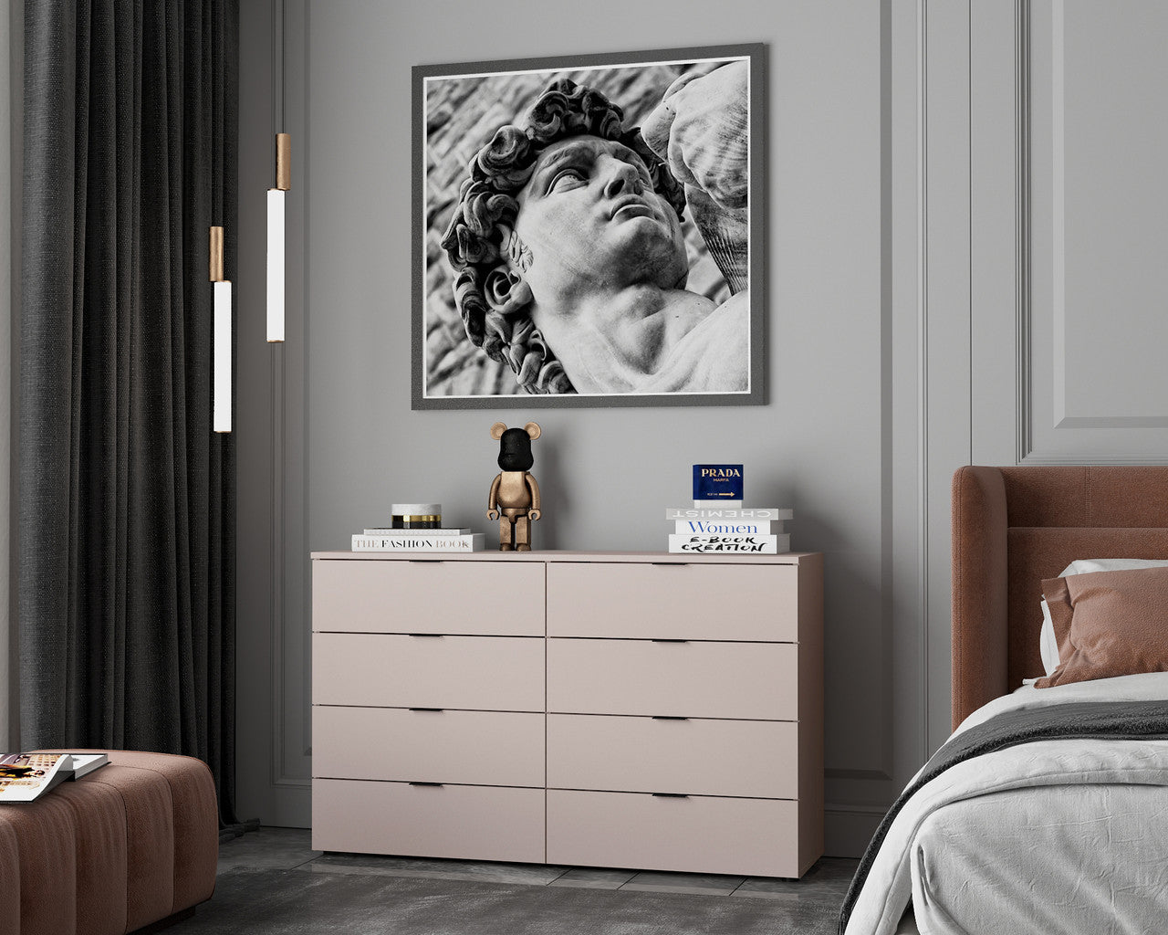 Комод Doros Рон 8 Кашемир 8 Ящичков 130х38х81 DRS-011776 (41516171)