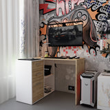 Офисный стол Doros T8 Белый/Дуб Артизан 100х83х75 (DRS-011512)