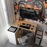 Офисный стол Doros T8 Белый/Дуб Артизан 100х83х75 (DRS-011512)