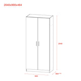 Шкаф для одежды Doros Промо Серый 2 ДСП 90х48х204 DRS-011625 (80737764)