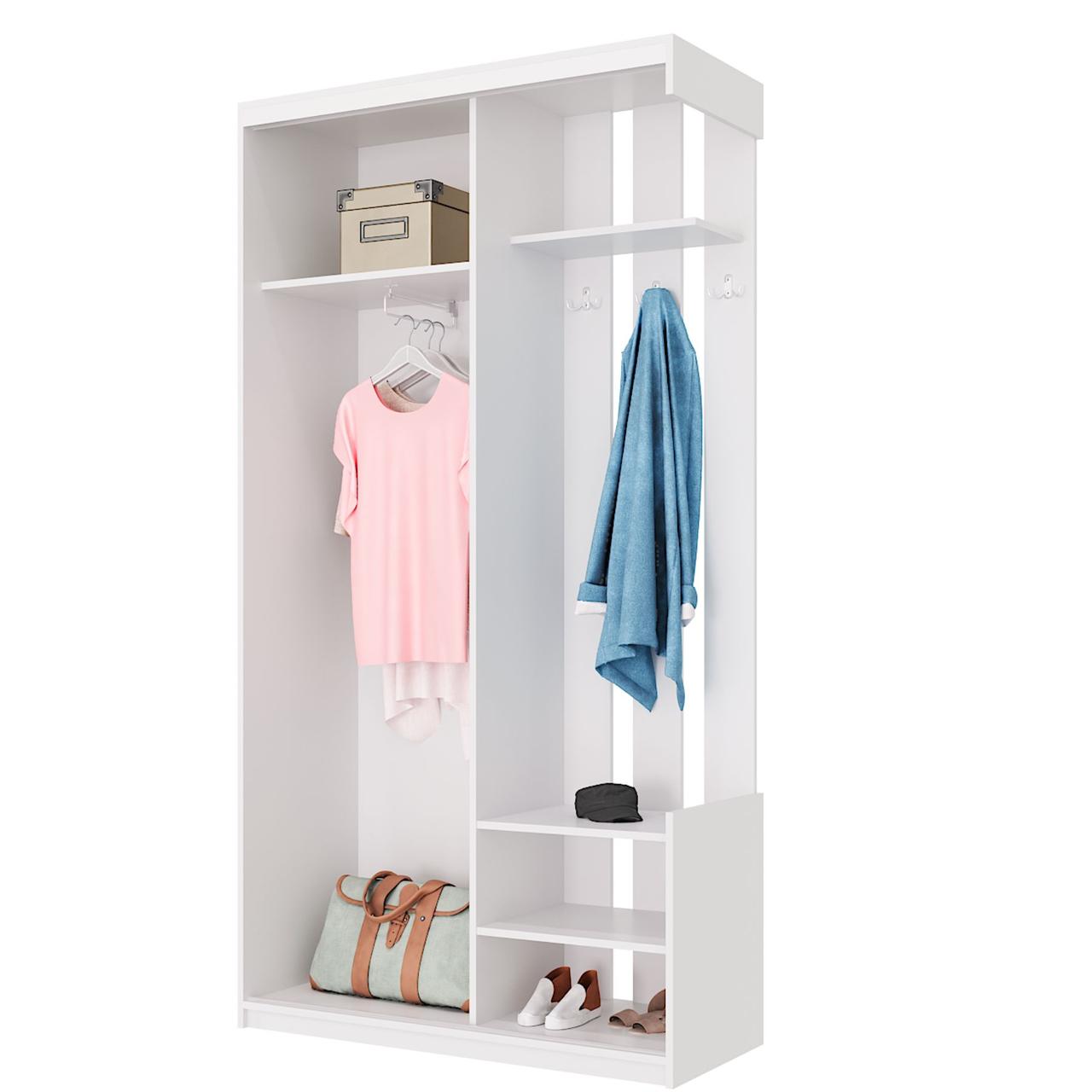 Прихожая с зеркалом Doros City One Door 110х45х210 см Белый (DRS-011404)