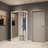 Прихожая с зеркалом Doros City One Door 110х45х210 см Белый (DRS-011404)