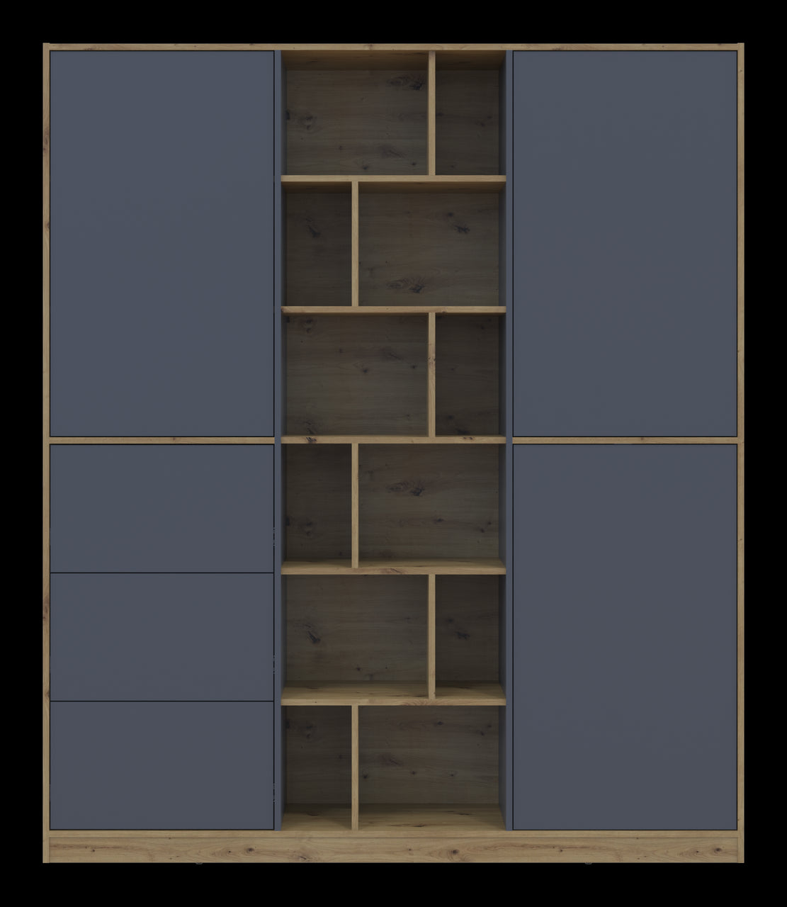 Шкаф для одежды Doros Морган Дуб Артизан/Графит ДСП/Ящики 180х38.5х210 DRS-011612 (42002256)