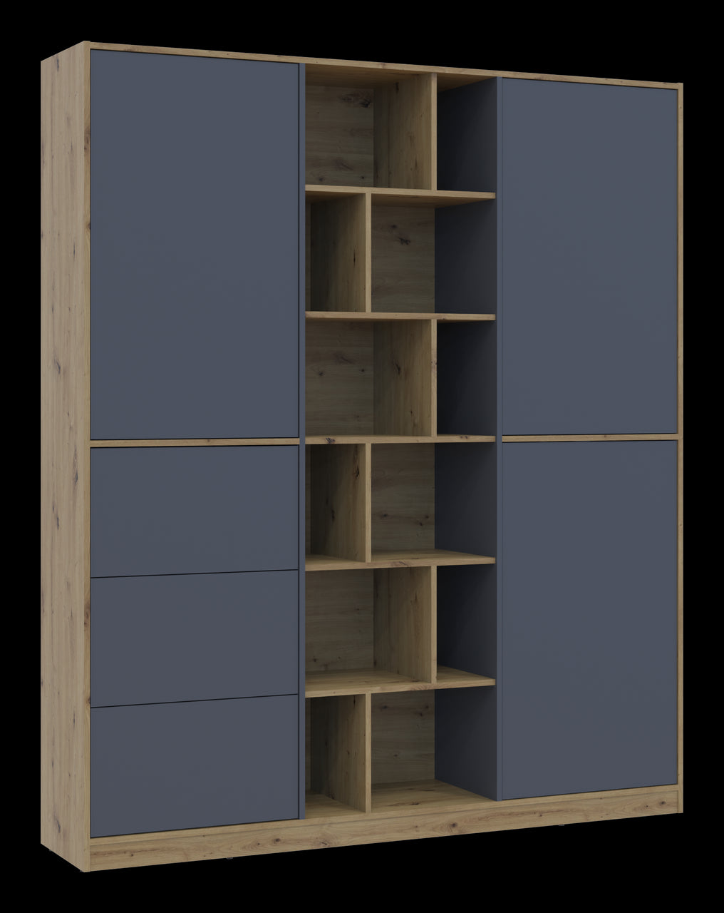 Шкаф для одежды Doros Морган Дуб Артизан/Графит ДСП/Ящики 180х38.5х210 DRS-011612 (42002256)