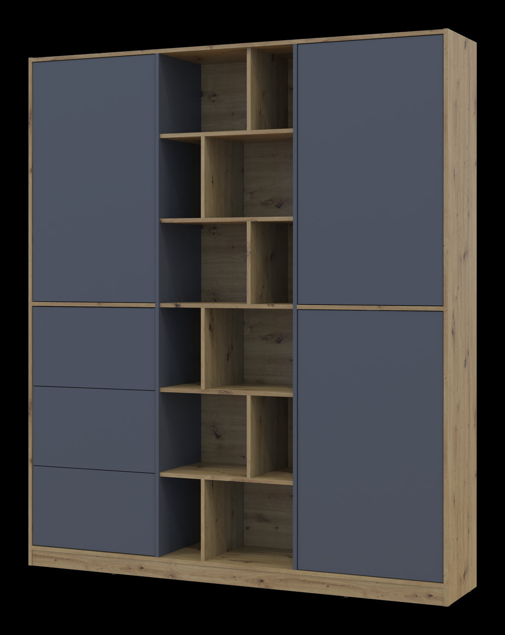 Шкаф для одежды Doros Морган Дуб Артизан/Графит ДСП/Ящики 180х38.5х210 DRS-011612 (42002256)