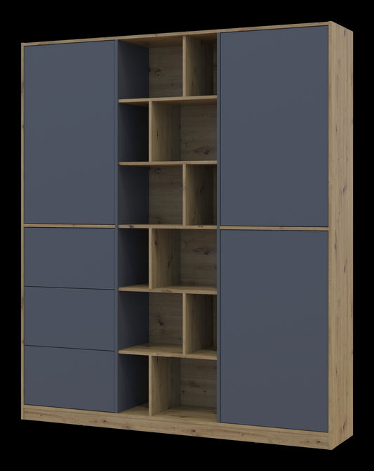 Шкаф для одежды Doros Морган Дуб Артизан/Графит ДСП/Ящики 180х38.5х210 DRS-011612 (42002256)