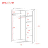 Шкаф для одежды Doros Промо Серый 3 ДСП 135х48х204 DRS-011626 (80737765)
