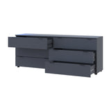 Комод Doros Рон 9 Графит 6 Ящиков 160х38х62 DRS-011778 (41516176)