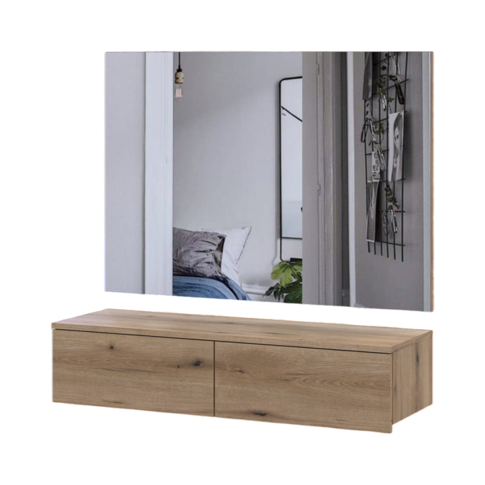 Комплект мебели Doros Левия + зеркало Дуб Эвок 100х32х100 (42005239)