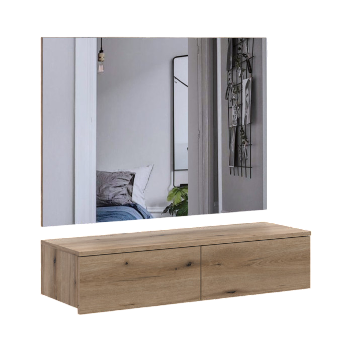 Комплект мебели Doros Левия + зеркало Дуб Эвок 100х32х100 (42005239)