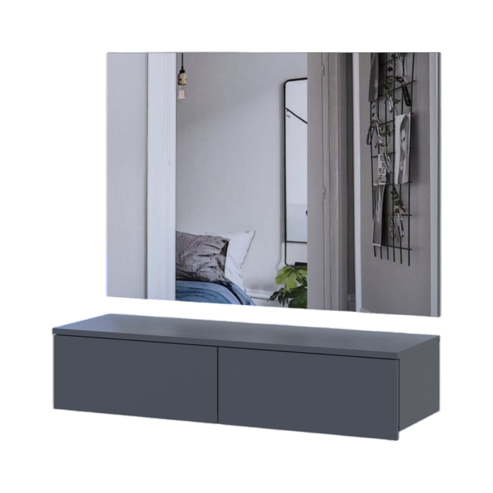Комплект мебели Doros Левия + зеркало Графит 100х32х100 (42005236)