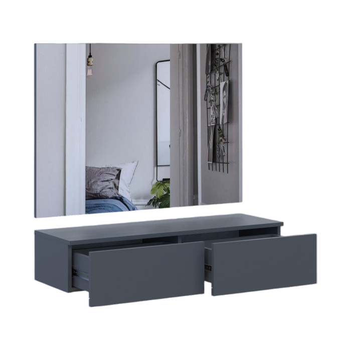 Комплект мебели Doros Левия + зеркало Графит 100х32х100 (42005236)