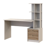 Офисный стол Doros Т7 Кашемир/Дуб Эвок 136х55х138 (DRS-011513)