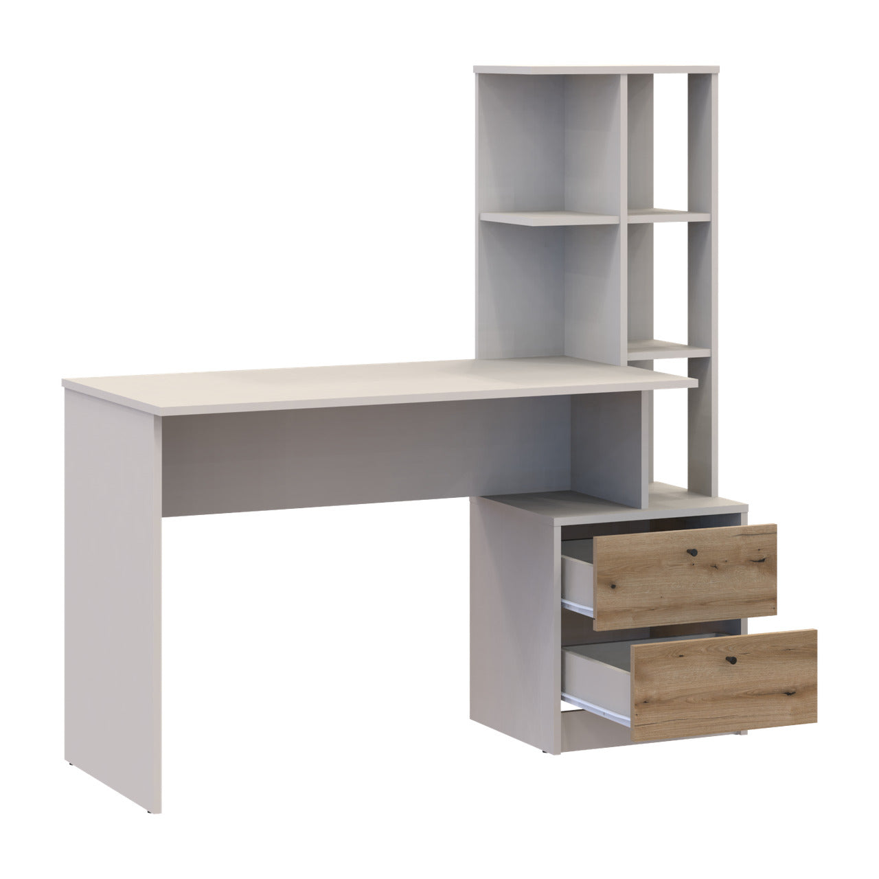 Офисный стол Doros Т7 Кашемир/Дуб Эвок 136х55х138 (DRS-011513)
