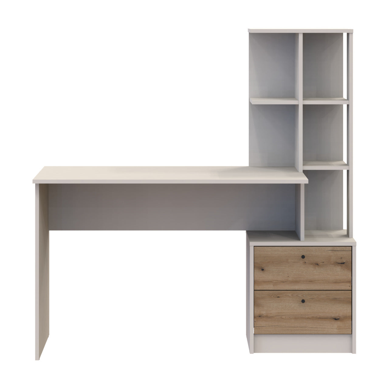 Офисный стол Doros Т7 Кашемир/Дуб Эвок 136х55х138 (DRS-011513)