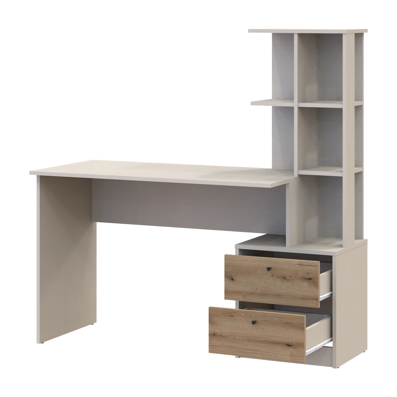 Офисный стол Doros Т7 Кашемир/Дуб Эвок 136х55х138 (DRS-011513)