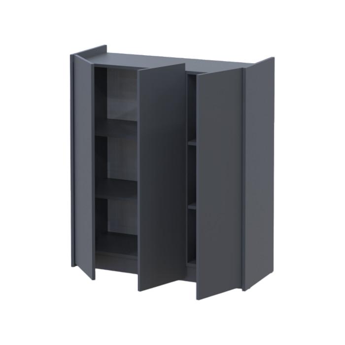 Тумба для обуви Doros Кассель Графит 3 ДСП 97х40х110 (41516211)