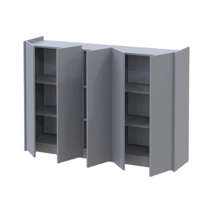 Тумба для обуви Doros Кассель Серый 5 ДСП 159х40х110 (41516227)