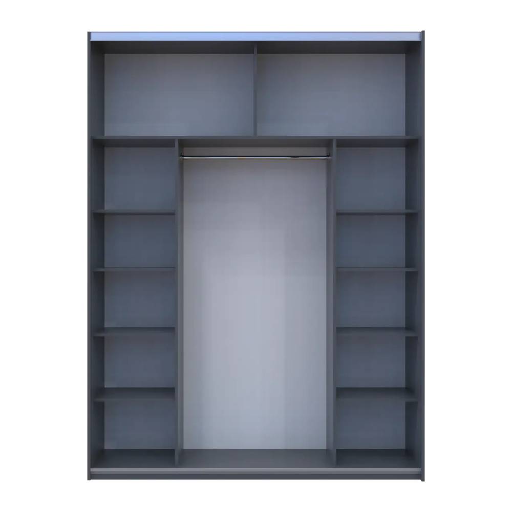 Шкаф-купе Doros G-Caiser Графит/Белый 2 ДСП / 3 части 180х60х240 DRS-011729 (44900262)