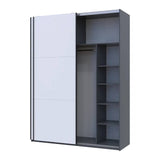 Шкаф-купе Doros G-Caiser Графит/Белый 2 ДСП / 3 части 180х60х240 DRS-011729 (44900262)