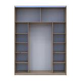 Шкаф купе Doros G-Caiser Дуб Эвок 2 Стекла/3 части 180х60х240 (DRS-011574)