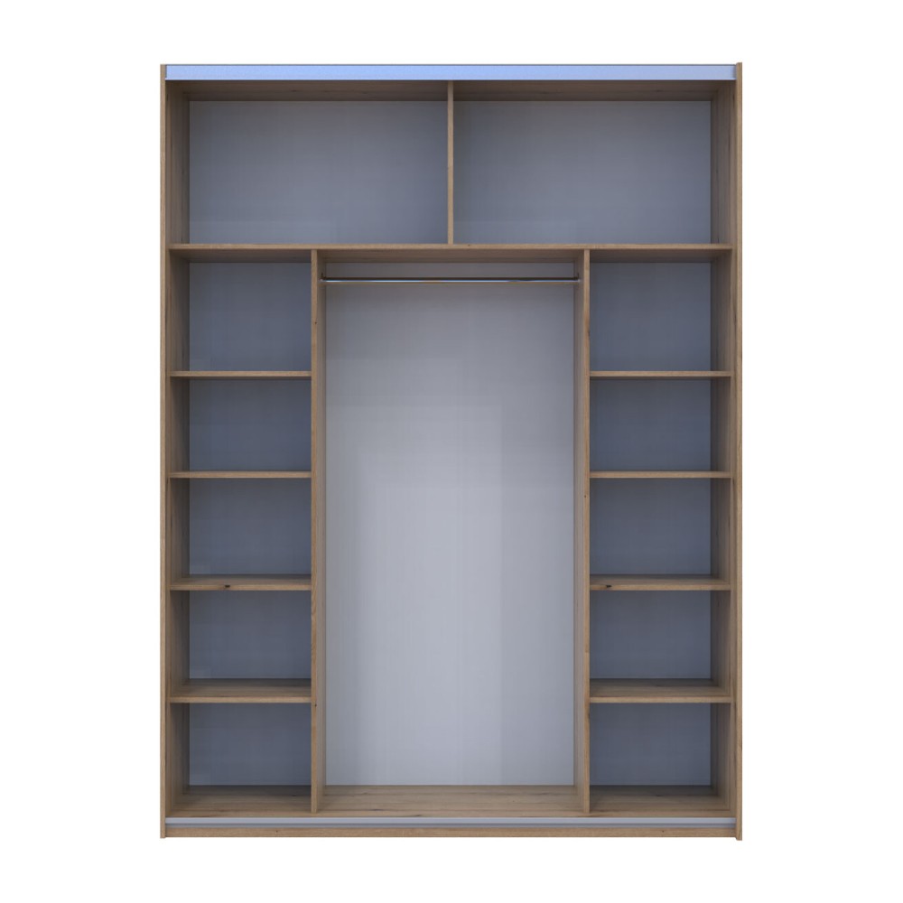 Шкаф купе Doros G-Caiser Дуб Эвок 2 Зеркала / 3 части 180х60х240 (DRS-011575)