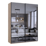 Шкаф купе Doros G-Caiser Дуб Эвок 2 Зеркала / 3 части 180х60х240 (DRS-011575)