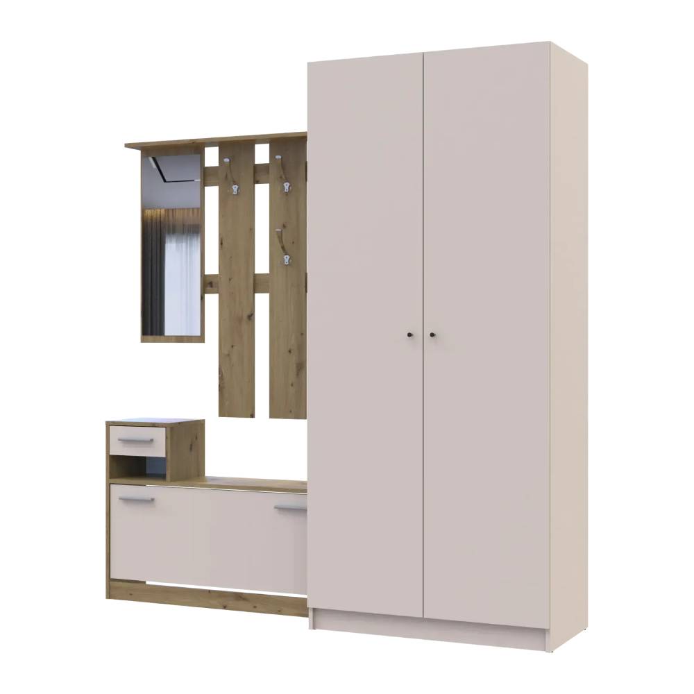 Прихожая Doros Alice и шкаф Promo Дуб Эвок/Кашемир DRS-011754 (42005160)