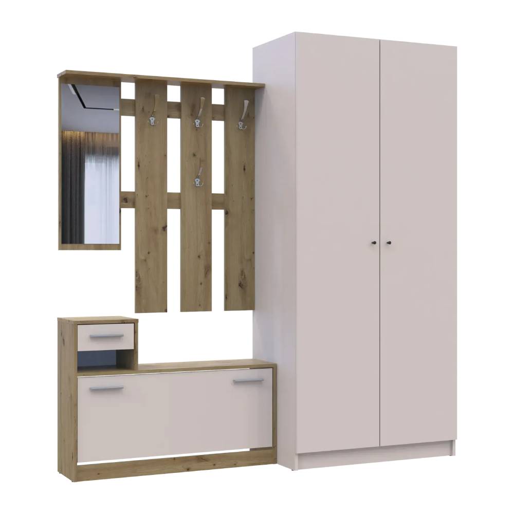 Прихожая Doros Alice и шкаф Promo Дуб Эвок/Кашемир DRS-011754 (42005160)
