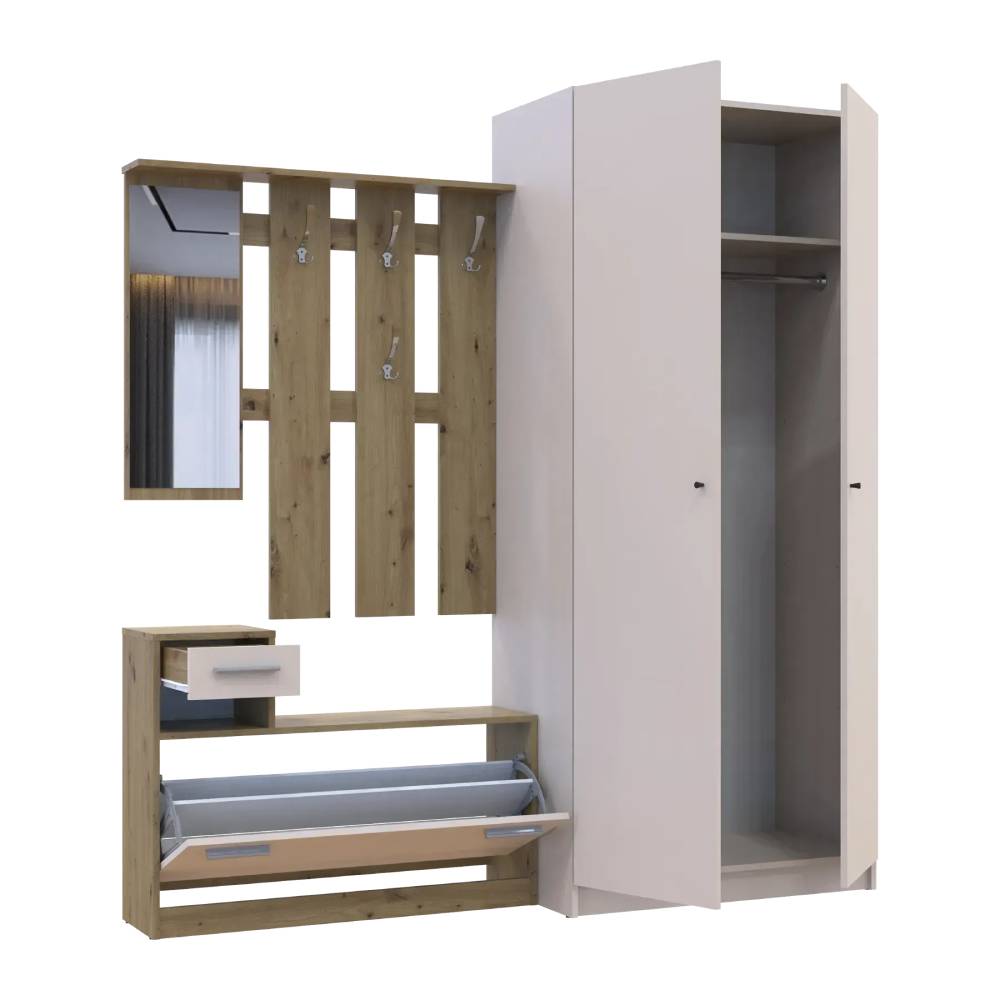 Прихожая Doros Alice и шкаф Promo Дуб Эвок/Кашемир DRS-011754 (42005160)