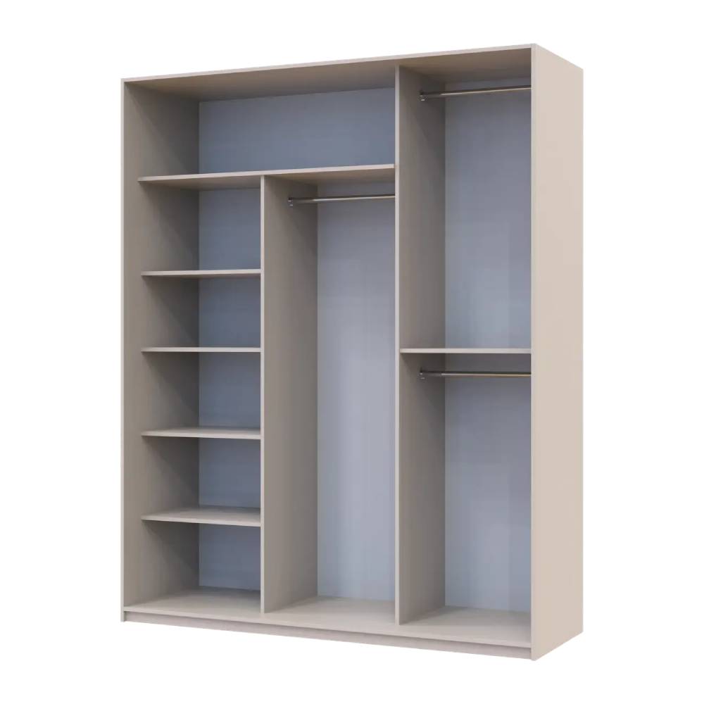 Шкаф-купе Doros Сити Лайт Кашемир 3 зеркала 180х60х225 (80736374)