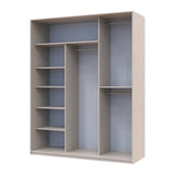 Шкаф-купе Doros Сити Лайт Кашемир 2 ДСП/1 зеркало 180х60х225 (80736371)