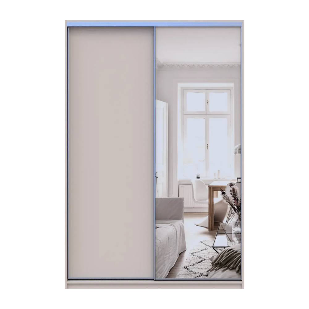 Шкаф-купе Doros Сити Лайт Кашемир 1 ДСП/1 зеркало 150х60х225 (80736353)
