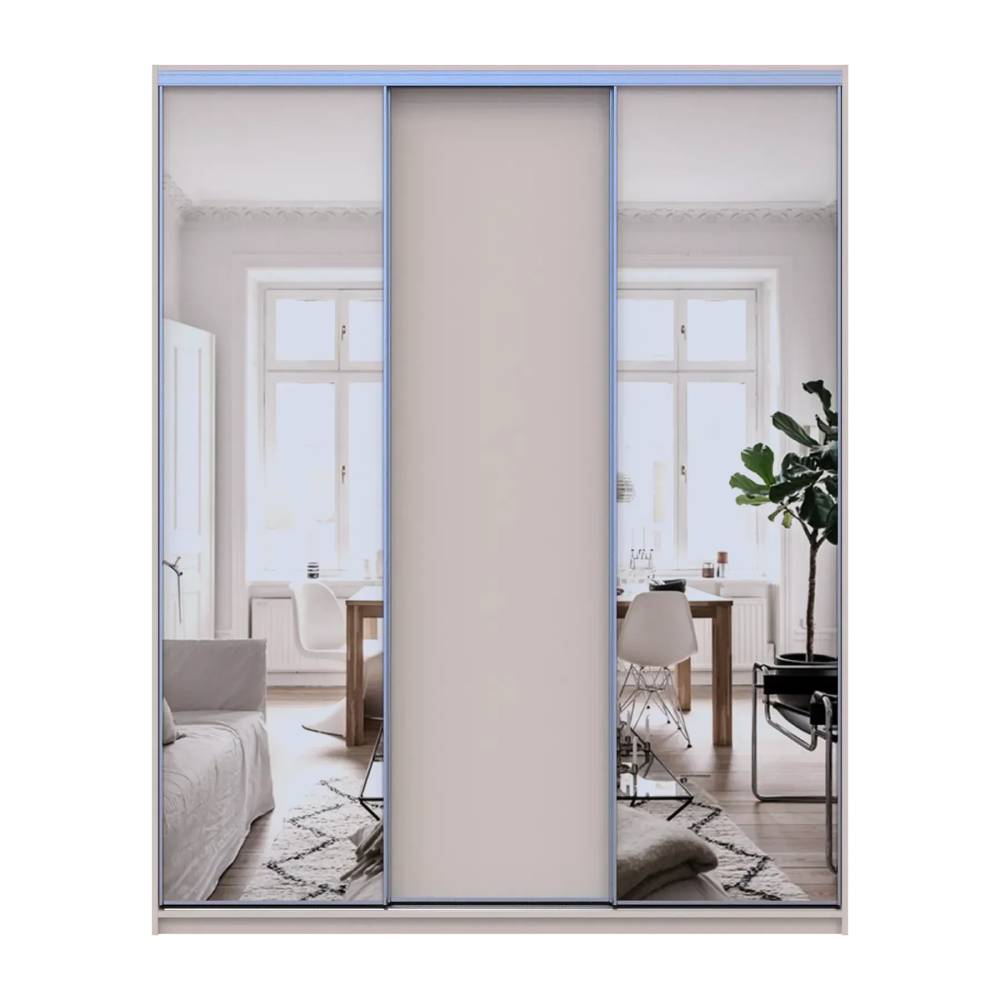 Шкаф-купе Doros Сити Лайт Кашемир 1 ДСП/2 зеркала 180х60х225 (80736368)