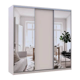 Шкаф-купе Doros Сити Лайт Кашемир 1 ДСП/2 зеркала 225х60х225 (80736380)