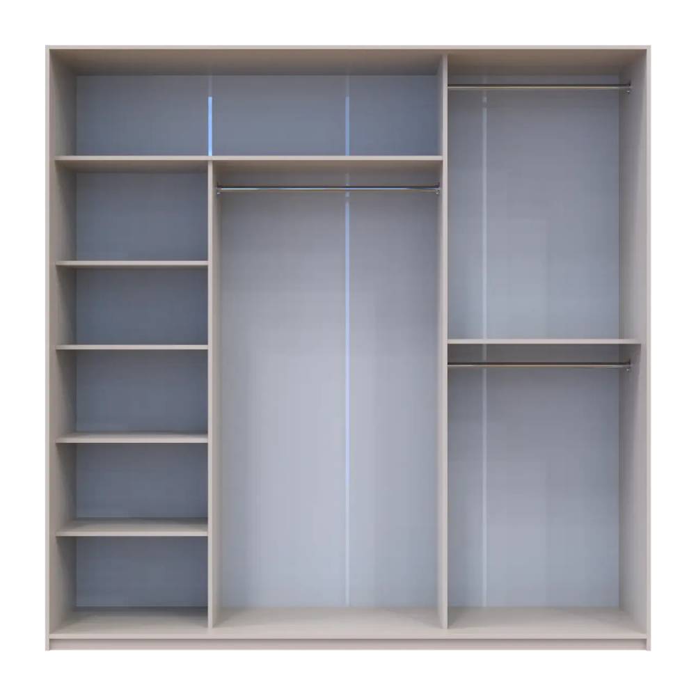 Шкаф-купе Doros Сити Лайт Кашемир 3 зеркала 225х60х225 (DRS-011811)