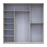 Шкаф-купе Doros Сити Лайт Кашемир 2 ДСП/1 зеркало 225х60х225 (80736383)